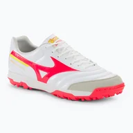 Piłka nożna - Buty piłkarskie męskie Mizuno Morelia Sala Classic TF white/flery coral2/bolt2 - miniaturka - grafika 1