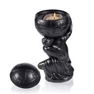 Świeczniki - Świecznik Atlas Black Metallic Poli - miniaturka - grafika 1