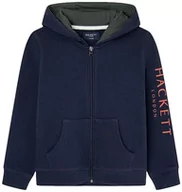 Bluzy dla chłopców - Hackett London Chłopięca bluza z kapturem Hackett Fz, Niebieski (granatowy), 13 lat - miniaturka - grafika 1