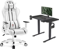 Fotele gamingowe - Fotel Diablo Chairs X-One 2.0 Normal biały + EGON 1100 Czarne 110 cmx60 cm - miniaturka - grafika 1