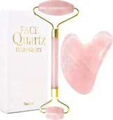 Masażery - Masażer Kwarcowy + Płytka Guasha Różowy Pqm-2 - miniaturka - grafika 1