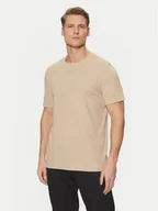 Koszulki męskie - BOSS T-Shirt Tiburt 240 50452680 Beżowy Regular Fit - miniaturka - grafika 1