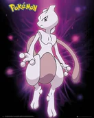 Obrazy i zdjęcia - GB Eye Pokemon Mewtwo Neon - plakat MP2176 - miniaturka - grafika 1