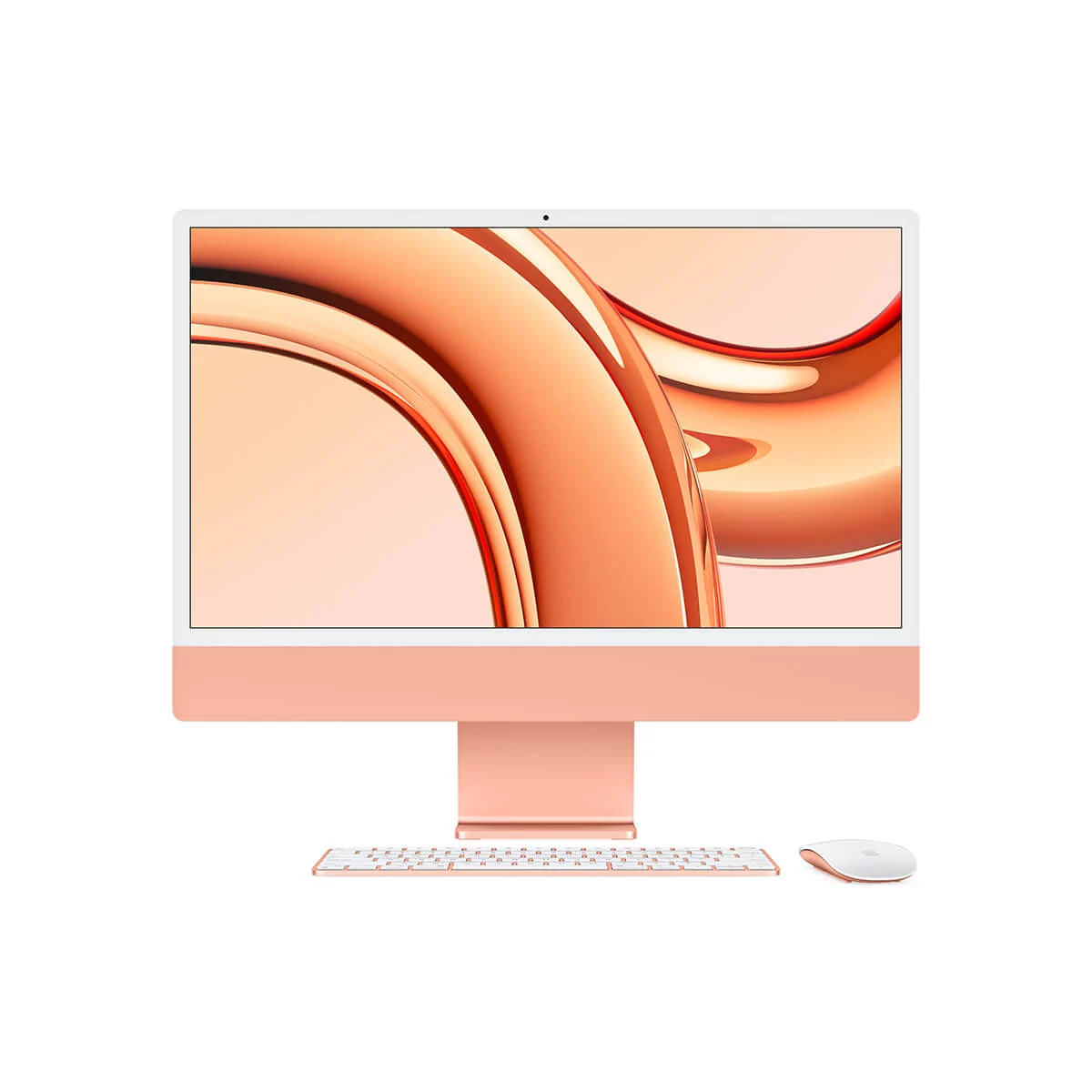 Apple iMac 24" 4,5K Retina M3 8-core CPU + 10-core GPU / 16GB / 512GB SSD / Gigabit Ethernet / Pomarańczowy (Orange)