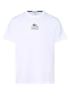 Koszulki i topy damskie - Lacoste - T-shirt z nadrukiem z logo, biały - miniaturka - grafika 1