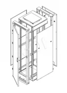 Szafy rack - Szafy Triton RZA-27-A66-CAX-A1 27U; 19''; 1300mm / 600mm / 600 mm; stojąca; Otwierane Szklane; 400 kg; kolor jasnoszary - miniaturka - grafika 1