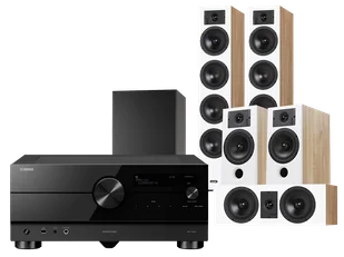 Kino domowe Yamaha RX-A6A (czarny) + Diva 6 + 3 + 7 (dąb) + Basso 880 - Kino domowe - miniaturka - grafika 1