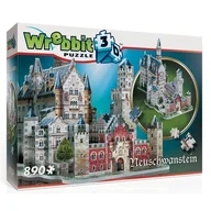 Puzzle - Wrebbit Puzzles Puzzle 3D Zamek Neuschwanstein 890 - miniaturka - grafika 1