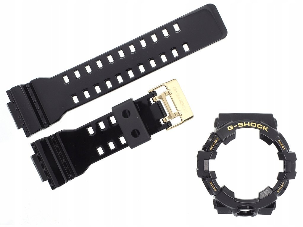 Pasek i bezel do zegarka Casio GA-710GB-1A GA-700 GA-710 GA-710GB czarny