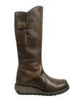 Kozaki damskie - FLY LONDON KOZAKI SKÓRZANE DAMSKIE BRĄZOWE 40 ŻNH - miniaturka - grafika 1