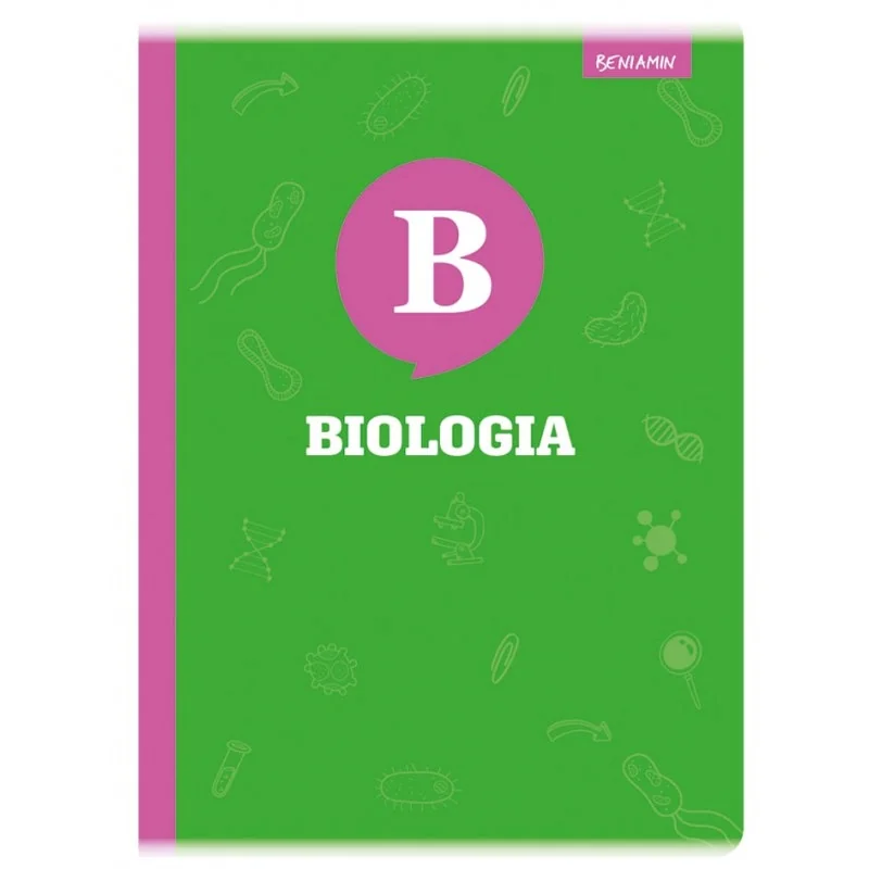 ZESZYT A5 60K KRATKA MARGINES - BIOLOGIA 1szt. TEMATYCZNY do szkoły i nauki