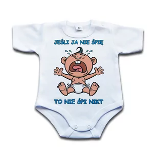 BODY - Jeśli ja nie śpię to nie śpi nikt - 68 kr - Body dla niemowląt - miniaturka - grafika 1