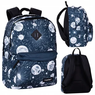 Plecak szkolny młodzieżowy dla chłopca i dziewczynki ciemnoniebieski Coolpack Scout Moon F096716 kosmos dwukomorowy - Plecaki szkolne i tornistry - miniaturka - grafika 2