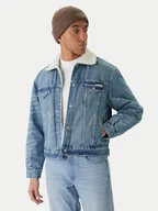 Kurtki męskie - Calvin Klein Jeans Kurtka jeansowa 90s Sherpa LV04RD737G Niebieski Regular Fit - miniaturka - grafika 1