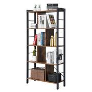 Regały - Songmics BOOKCASE/BROWN/BLACK/74X30X154,5CM SHELF/BR+BL/74CM - miniaturka - grafika 1