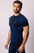 Koszulki sportowe męskie - Termoaktywna koszulka męska z krótkim rękawem czarno-niebieska Confidence, Kolor czarno-niebieski, Rozmiar L, Spaio - Primodo.com - miniaturka - grafika 1
