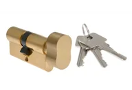 Zamki i wkładki - Wkładka bębenkowa B-Harko H6 35g/30 mm, mosiądz, z gałką, 6-zastawkowa, klasa 6.0, 3 klucze - miniaturka - grafika 1