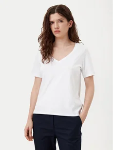 Marc O'Polo T-Shirt B01207251331 Biały Regular Fit - Koszulki i topy damskie - miniaturka - grafika 1