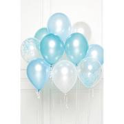 Balony i akcesoria - Balony 27,5cm biało-niebieskie, 10szt. - miniaturka - grafika 1