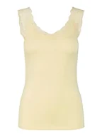 Koszulki i topy damskie - PIECES Damski top Pcbarbera Lace Noos, Golden Haze, XS - miniaturka - grafika 1