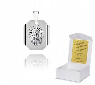 ! 925 Srebrny Medalik Katolicki 925 1,60 g 2 cm M7 - Biżuteria dla dzieci - miniaturka - grafika 1