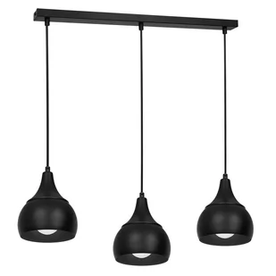 Luminex Aktan 3375 Lampa wisząca zwis 3x60W E27 czarny - Lampy sufitowe - miniaturka - grafika 1
