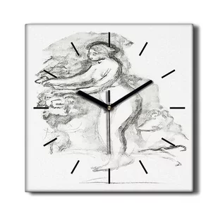 Stylowy zegar ścienny na płótnie loft Szkic 30x30, Coloray - Zegary - miniaturka - grafika 1