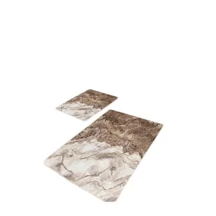 Brązowe dywaniki łazienkowe zestaw 2 szt. 60x100 cm – Mila Home - Dywaniki łazienkowe - miniaturka - grafika 1