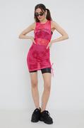 Sukienki - Juicy Couture sukienka kolor różowy mini dopasowana - miniaturka - grafika 1