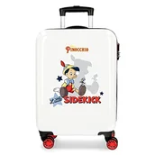 Walizki - Disney Pinocchio walizka kabinowa wielokolorowa 38 x 55 x 20 cm sztywny ABS zamek szyfrowy z boku 34 l 2 kg 4 podwójne koła - miniaturka - grafika 1