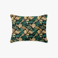 Poszewki na poduszki - Poszewka Bawełniana 70X80 Liście Czarna Zielona Złota 1497N Classic - miniaturka - grafika 1