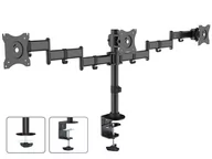 Części i akcesoria do laptopów - Maclean Uchwyt biurkowy na 3 monitory LCD podwójne ramiona MC-691 13"-27" 8kg, vesa 75x75 oraz 100x100 CEN-42981 - miniaturka - grafika 1