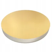 Dodatki do ciast w proszku - PODKŁAD CUKIERNICZY POD TORT STYRODUR OKRĄGŁY GRUBY WYTRZYMAŁY ZŁOTY 28 cm - miniaturka - grafika 1