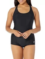 Stroje kąpielowe - speedo Damski kostium kąpielowy, jednoczęściowy, PowerFlex Princess Seam Ultraback, konserwujący krój czarny Speedo czarny 18 - miniaturka - grafika 1