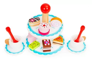 EcoToys Drewniane ciastka cukiernia patera zestaw 2010 - Zabawki AGD - miniaturka - grafika 1