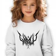 Bluzy dla dziewczynek - Bluza Dziecięca Biała KATSEYE LOGO Muzyka K-pop Idolki Prezent - 140 cm Wz - miniaturka - grafika 1