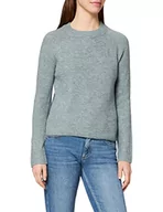 Swetry damskie - Pieces Damski sweter Pcellen Ls O-Neck Knit Noos Bc, Szary/zielony, L - miniaturka - grafika 1