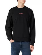 Bluzy męskie - ONLY & SONS Męska bluza z nadrukiem, czarny, S - miniaturka - grafika 1