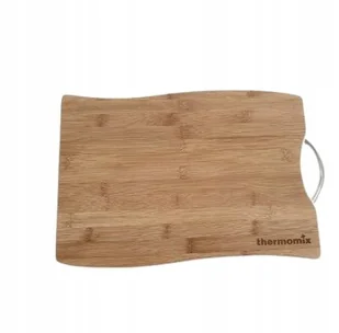 Drewniana, duża deska bambusowa z logo Thermomix TM6 TM5, Oryginał VORWERK - Akcesoria i części AGD - miniaturka - grafika 1