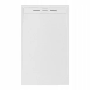 Brodzik Prysznicowy Kamienny Prostokątny Slim Deko Biały 90x80 Cm - Brodziki prysznicowe - miniaturka - grafika 1
