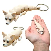 Breloki - Ruchomy Brelok - Pies Chihuhaua, Brelok do Kluczy - miniaturka - grafika 1