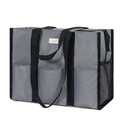 TOPDesign Użytkowa, wodoodporna torba na ramię z 13 kieszeniami zewnętrznymi i wewnętrznymi, górnym zapięciem na zamek błyskawiczny i grubym spodem, dla kobiet pracujących, nauczycieli, pielęgniarek,