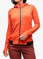 Bluzy sportowe damskie - Bluza damska Salewa Pedroc PL Hooded Jacket - flame - miniaturka - grafika 1