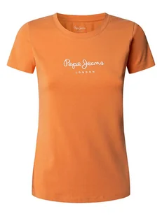 Pepe Jeans Koszulka "New Virgina" w kolorze pomarańczowym - Koszulki i topy damskie - miniaturka - grafika 1