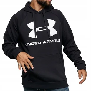 Bluza męska z kapturem czarna UNDER ARMOUR UA RIVAL FLEECE - Bluzy sportowe męskie - miniaturka - grafika 1