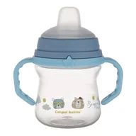Kubki dla dzieci - Kubek niekapek z silikonowym ustnikiem Bonjour Paris 150ml Blue - miniaturka - grafika 1