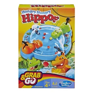 Hasbro Hungry Hungry Hippo Grab and Go-Travel B10017792 - Gry planszowe - miniaturka - grafika 1