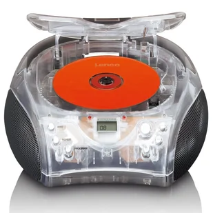 Lenco SCD-24TR radio Przenośny Cyfrowy Przezroczysty - Radia - miniaturka - grafika 1