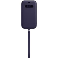 Etui i futerały do telefonów - Apple iPhone 12 Pro Max Leather Sleeve with MagSafe Deep Violet MK0D3ZM/A - miniaturka - grafika 1