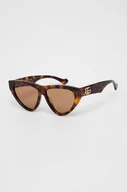 Okulary przeciwsłoneczne - Gucci okulary przeciwsłoneczne damskie kolor brązowy - miniaturka - grafika 1